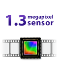 True 1.3-megapixel sensor