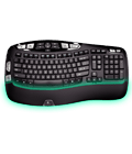 Cushioned, contoured palm rest