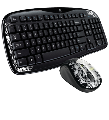 save on Wireless Keyboard K250 & Wireless Mouse M305 Dark Fleur Bundle