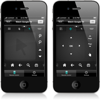 In-app keyboard and touch pad