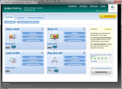 Logitech Harmony 600 Setup Software