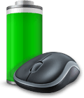 M185 mouse with battery icon