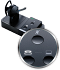 Full control from either the headset or desk