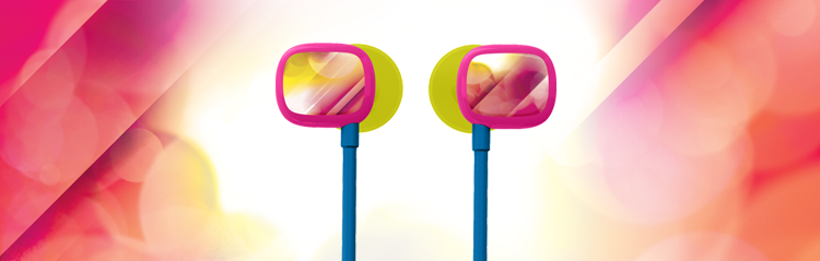 UE 100 earphones_pink