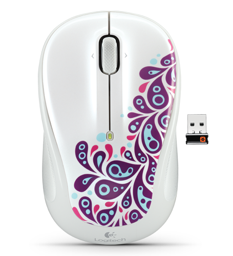 Wireless Mouse M325 White Paisley White Glamour Image LG