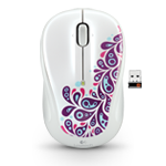 Wireless Mouse M325 White Paisley White Glamour Image SM