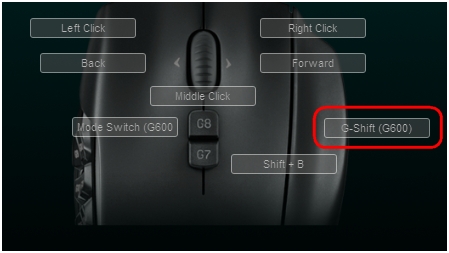 Функция G-Shift игровой мыши G900 Gaming Mouse