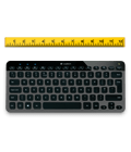 K810 keyboard and ruler