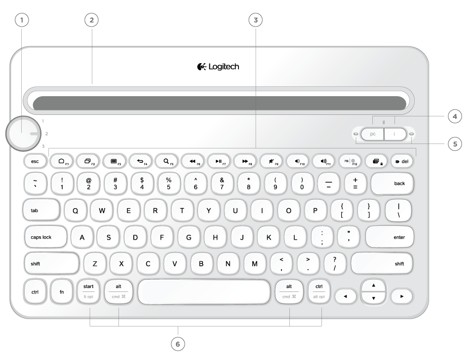 Logitech Bluetooth® Multi-Device Keyboard K480 Immersion Guide