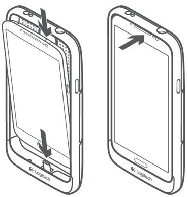 Inserting the Samsung Galaxy