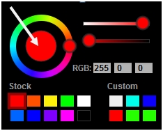 Roue de sélection de couleurs de l'Assistant pour jeux vidéo Logitech