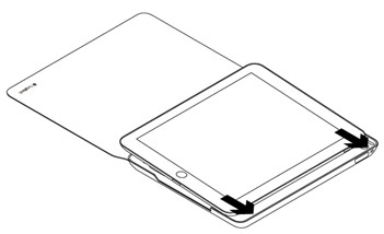 Insira o iPad Air 2 no estojo Hinge