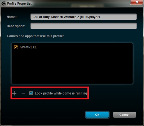 Lock profile while game is running