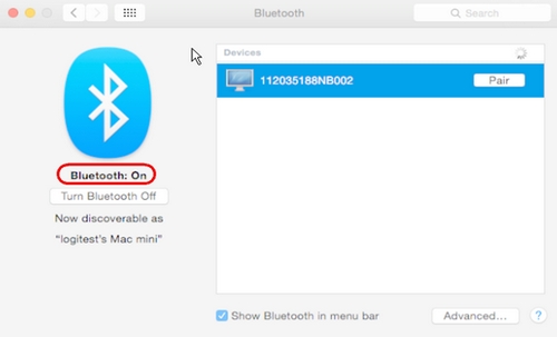 Bluetooth ligado