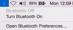Attivazione del Bluetooth