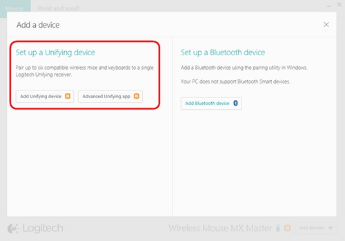 Configurar un dispositivo Unifying para Windows