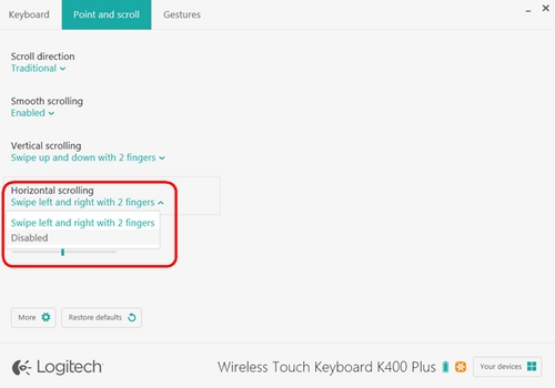 Horizontal Scrolling