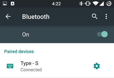 Type-S ist verbunden