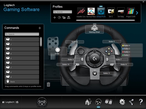 Configuración de botones predeterminados de G920