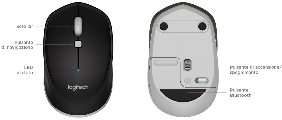 GUIDA DI INSTALLAZIONE del mouse Bluetooth Logitech M535