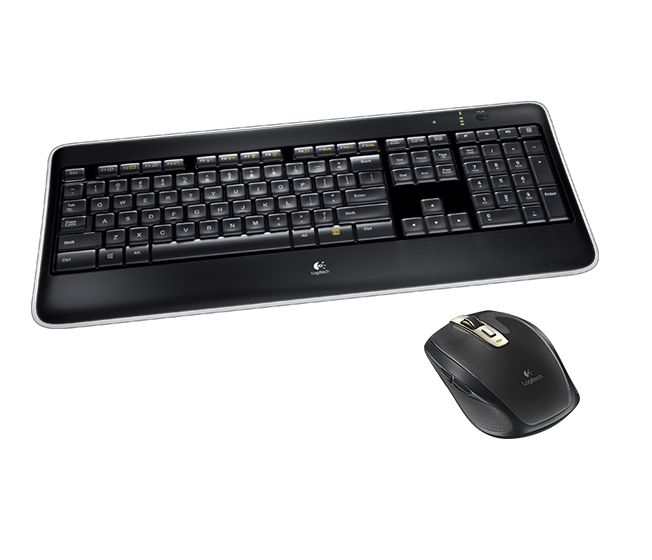 Wireless Illuminated Keyboard K800 & Anywhere Mouse MX Bundle