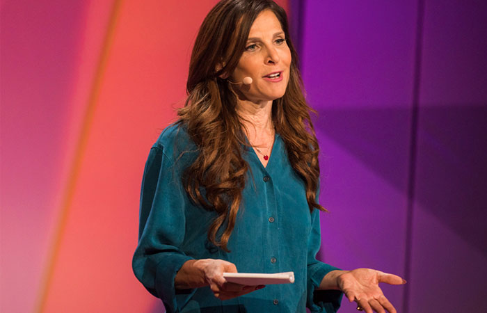 A woman giving a presentation