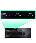 Logitech Cordless MediaBoard Pro BT Keyboard PC Mac PS3 097855042613 