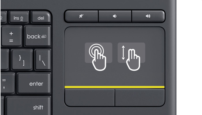 wireless touch keyboard k400 plus