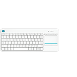 K400 Plus Wireless Touch Keyboard - White - EspaÃ±ol (Qwerty)