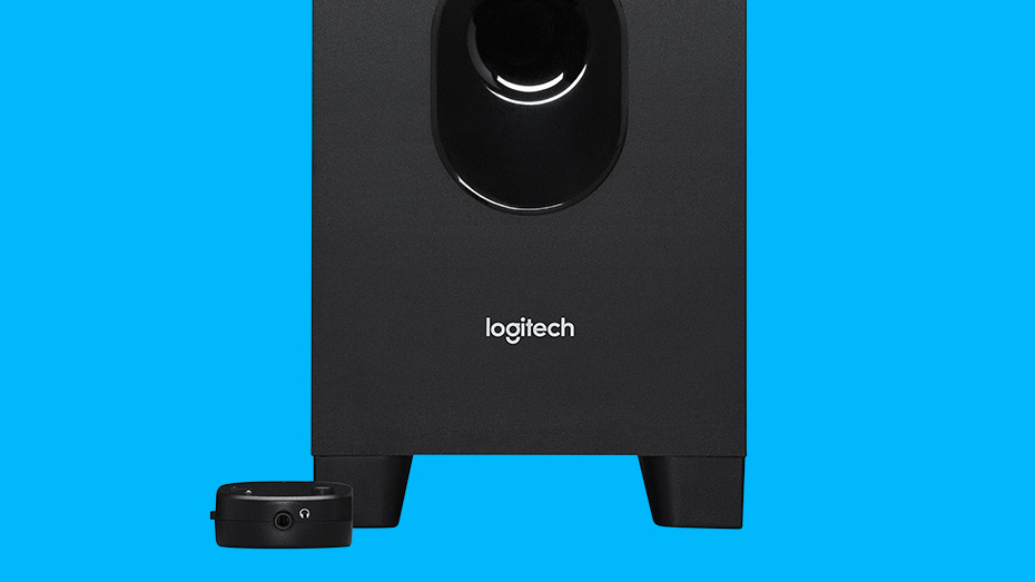 logitech speaker system black z313