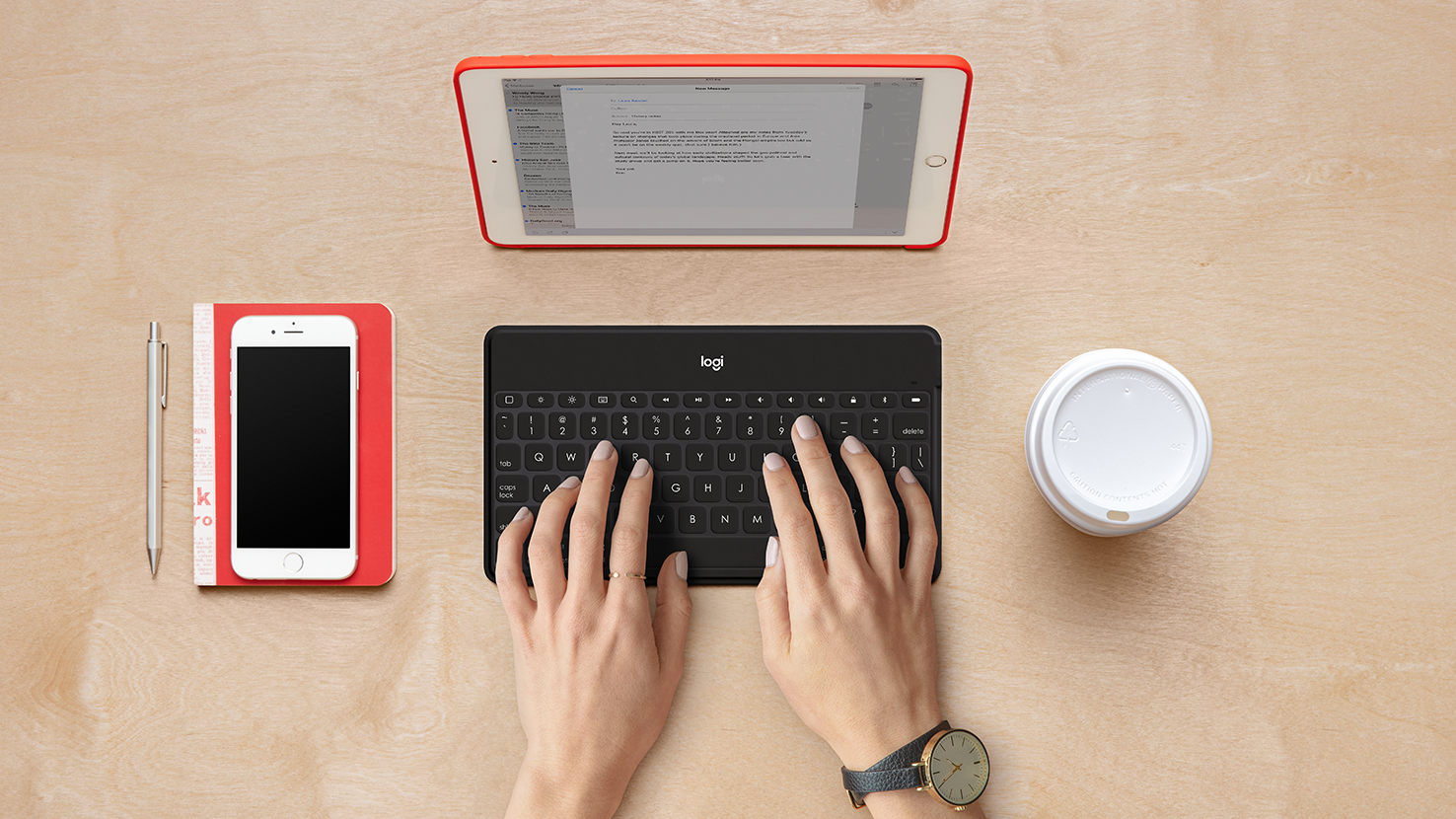 Logitech KeystoGo Portable Wireless Keyboard for iOS, Android & Windows