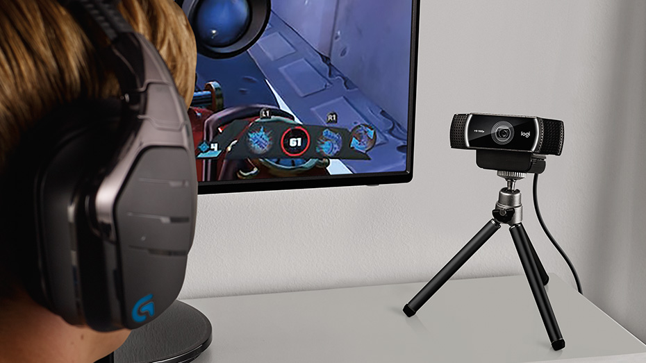 Logitech C922 Pro Stream HD Webcam with 30fps at 1080p & Autofocus