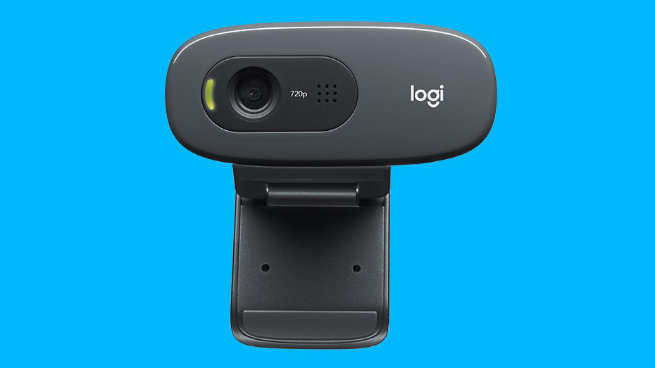 Logitech C270 HD 720p Webcam with Built-in Mic & Lighting Correction