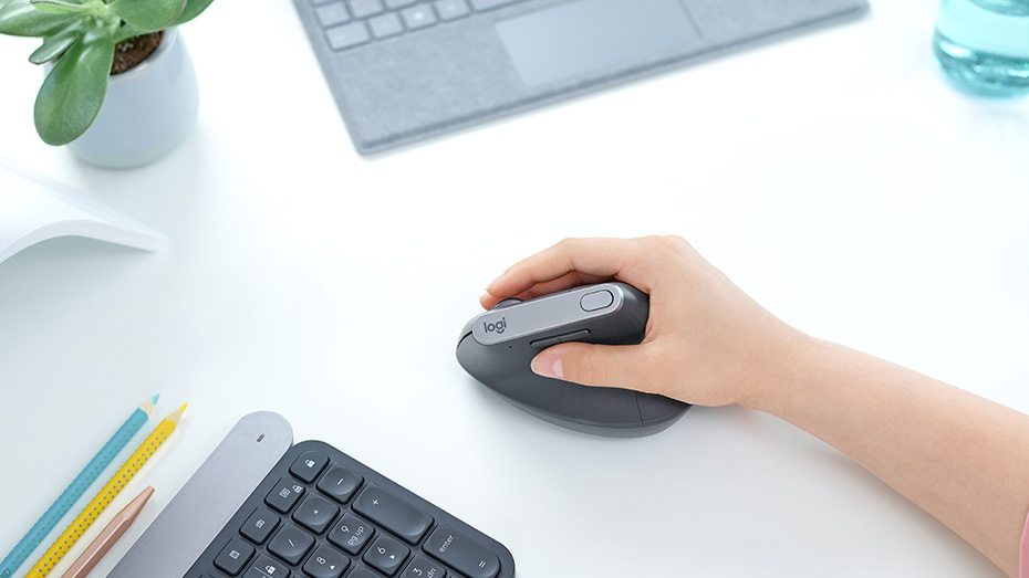 shot of the Logitech Vertical MX mouse