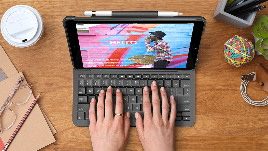 Typing on iPad with keyboard case