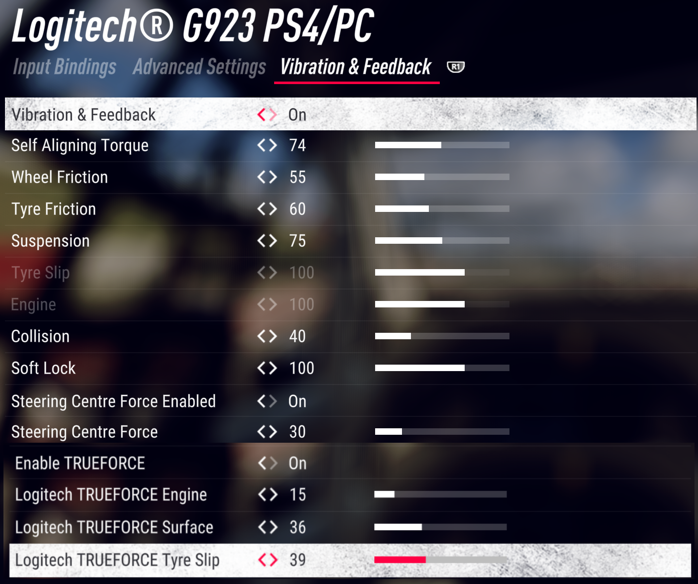 Logitech G29 Setting for Dirt Rally 2.0 - Force Feedback - Assist