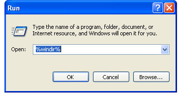 Run windir