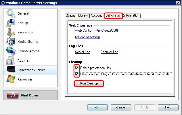 SqueezeboxServer_HomeServer_Settings_SBServer_AdvCleanUp.jpg