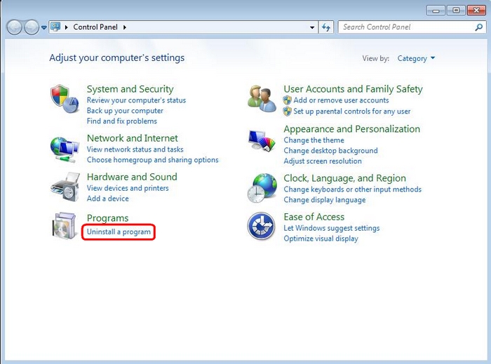 Windows7_ControlPanel_UninstallAProgram