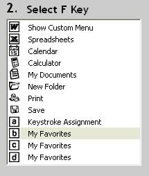 select F key