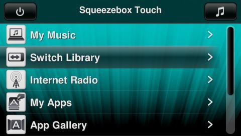 SqueezeboxTouch_HomeMenuShowingSwitchLibrary.jpg