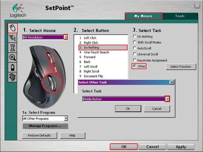 SetPoint main tab