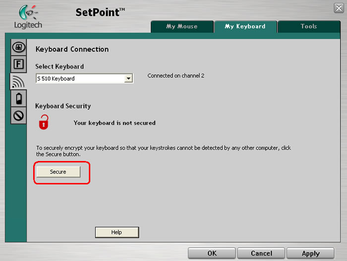 secure button
