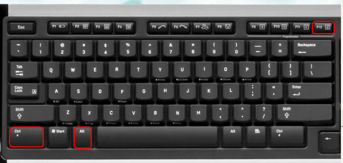 Ctrl Alt F12