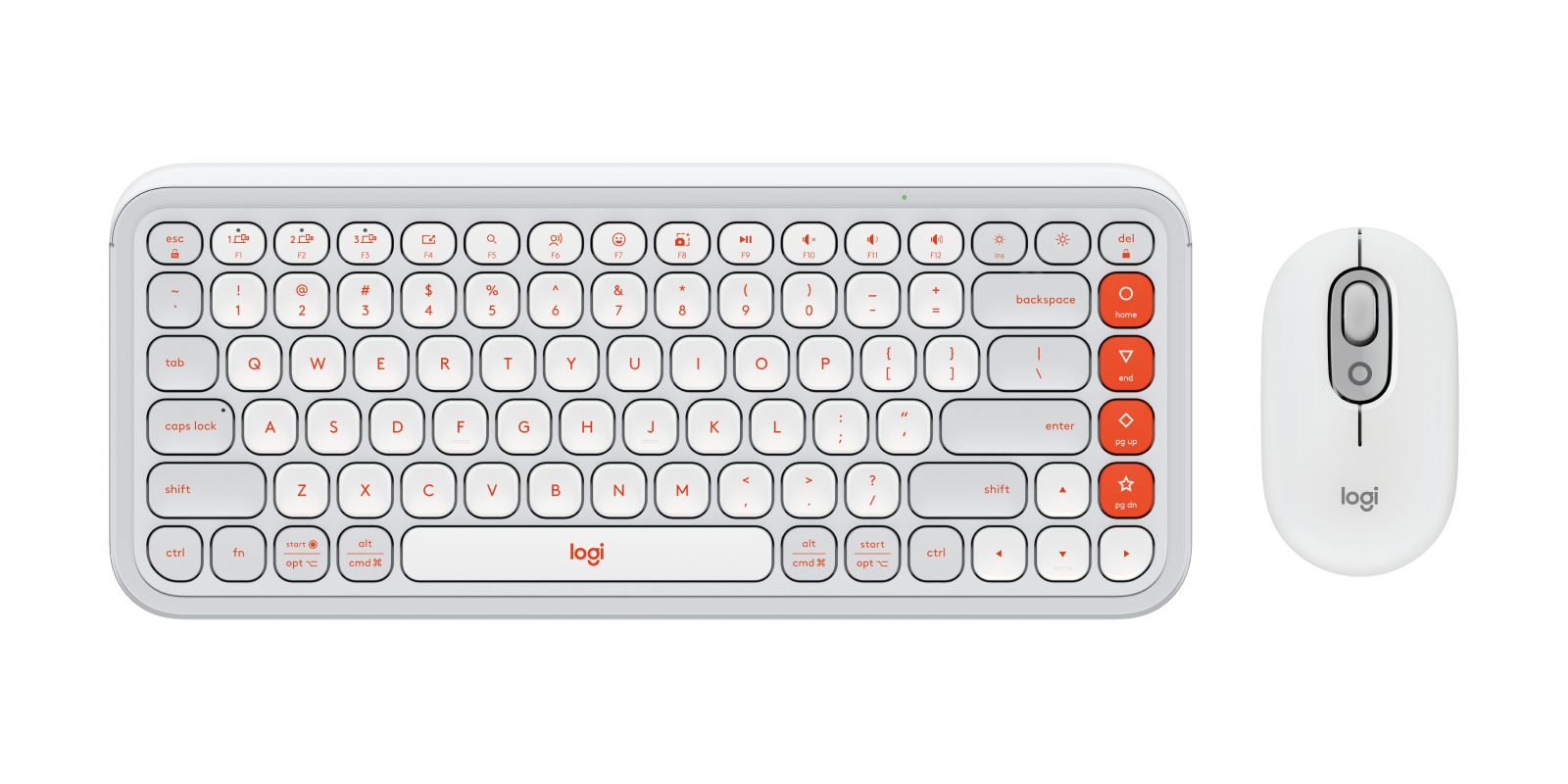 logicool POP ICON KEYS ホワイト/オレンジ pop-icon-keys-off-white-orange