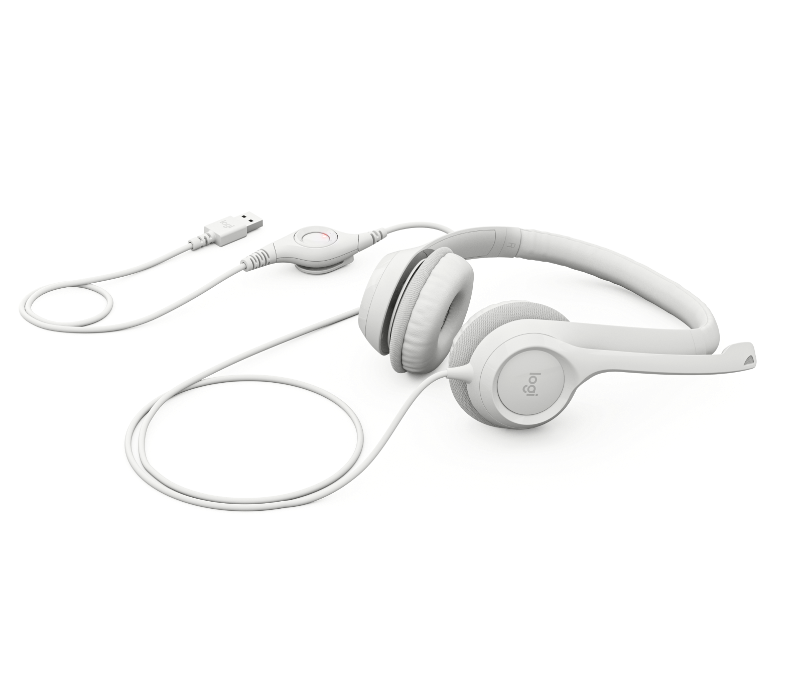 Logitech H390 hoofdtelefoon, bekabeld, USB, digitale stereo hoofdtelefoon met noise-cancelling-microfoon, geïntegreerde besturingen, compatibel met PC/Mac/draagbaar, zwart