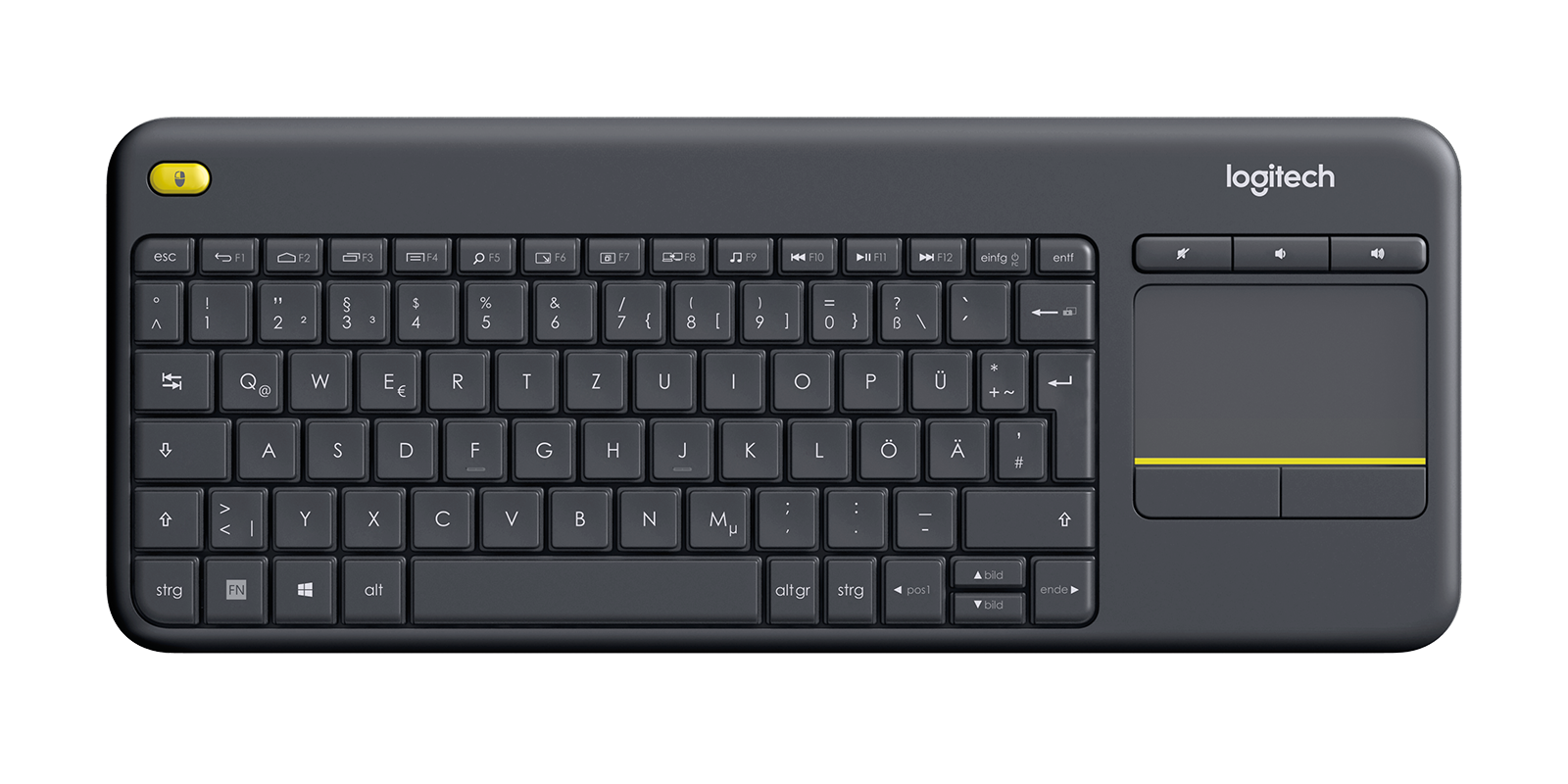Wireless Touch Keyboard K400 Plus, Black Wireless Touch Keyboard K400 Plus, Black