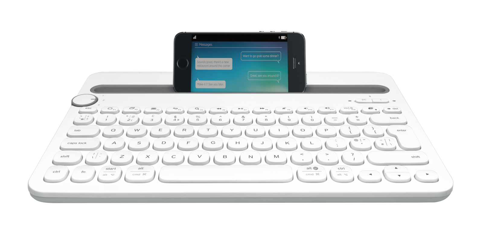 Logitech K480 Keyboard, German Wireless, White, 2229440 (Wireless, White) 並行輸入品 Logitech Multi-Device K480 - Keyboard - Bluetooth - | 920-006351