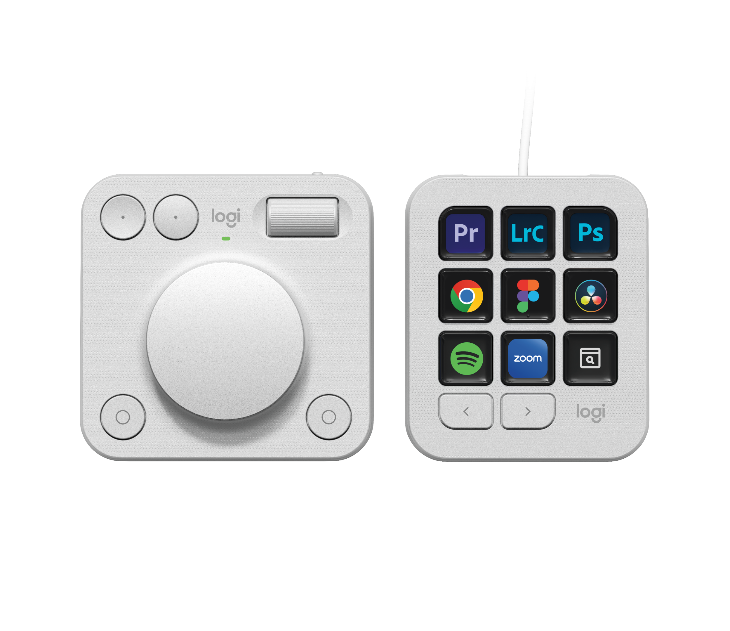 logi MX Creative Console ホワイト mx-creative-console-top-view-