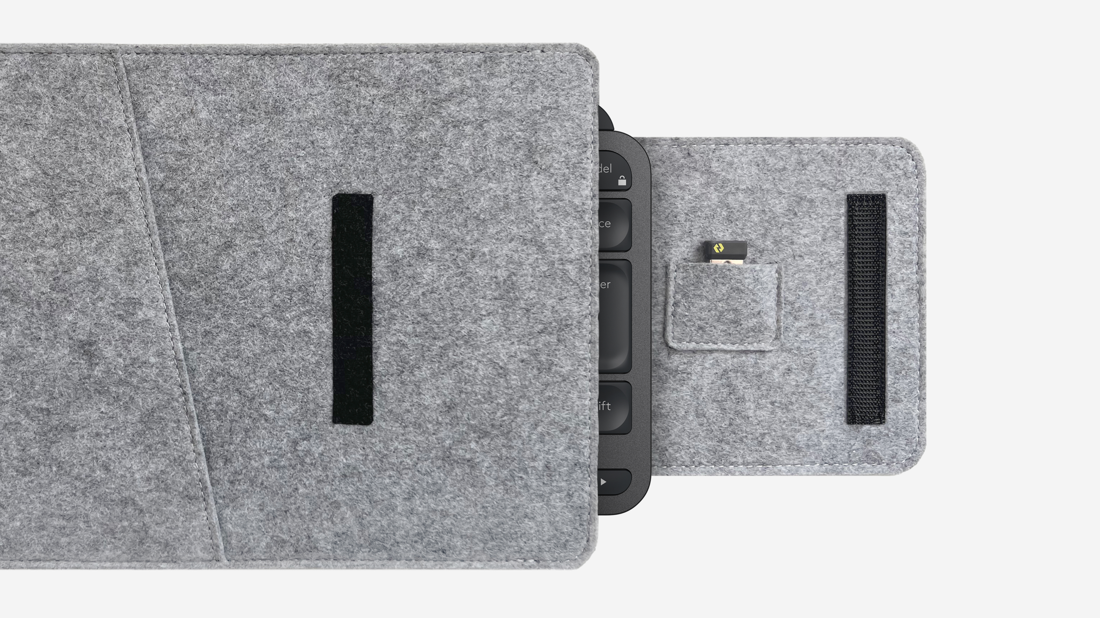 Zunate Custodia Rigida EVA Per Tastiera Mini MX Keys, Impermeabile E Antiurto, Con Cinturino Da Polso, Colore Grigio/nero